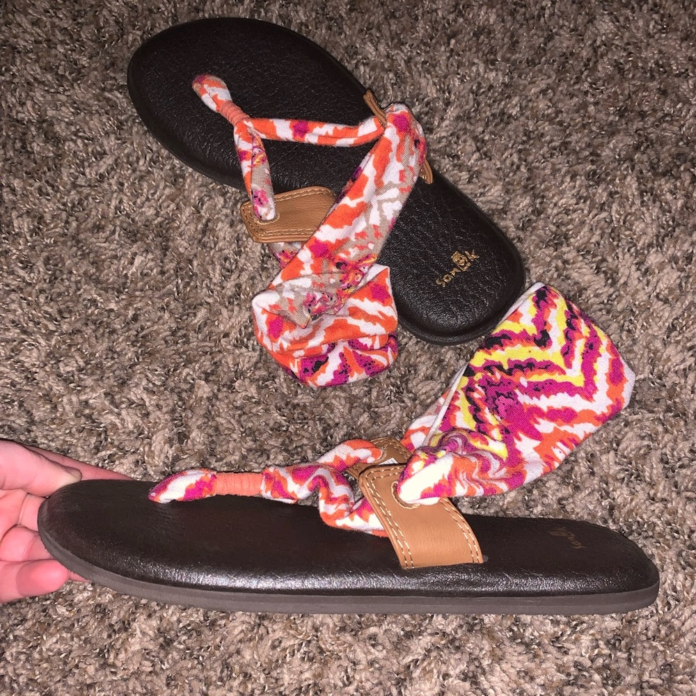 Sanuk Yoga Mat Wrap Around Sandals Size 7